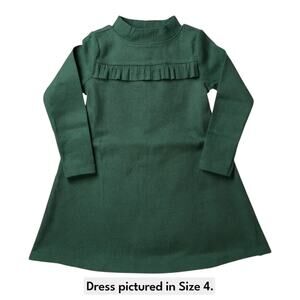 Long Sleeve Mock Turtleneck Dress in Malachite. Size 4.